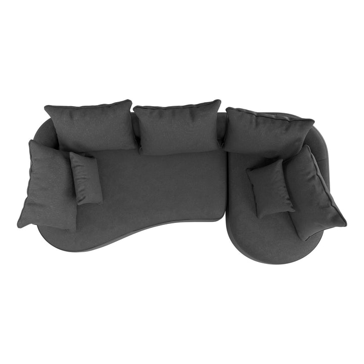 Sofa Tirano mit Ottomane & Dekokissen