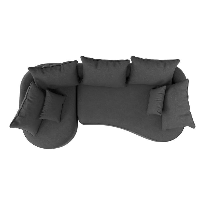 Sofa Tirano mit Ottomane & Dekokissen