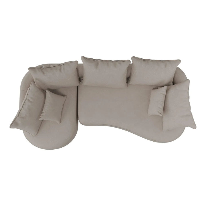 Sofa Tirano mit Ottomane & Dekokissen