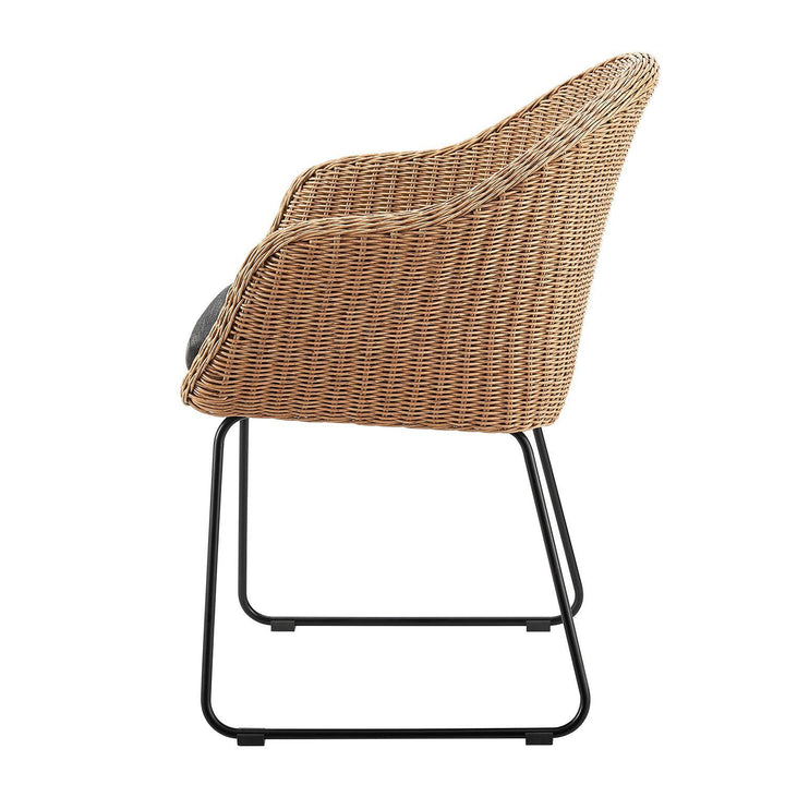 Chaise en rotin et osier Cody