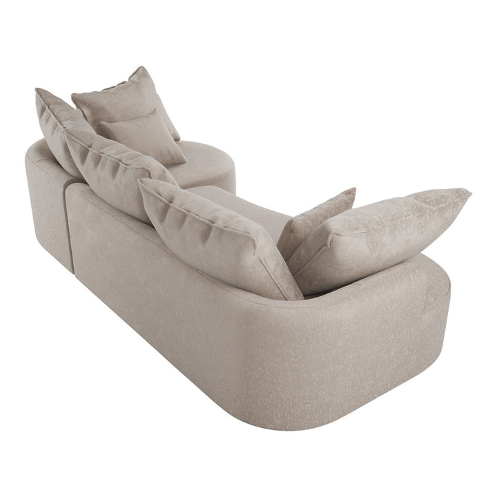 Sofa Tirano mit Ottomane & Dekokissen
