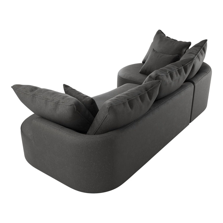 Sofa Tirano mit Ottomane & Dekokissen