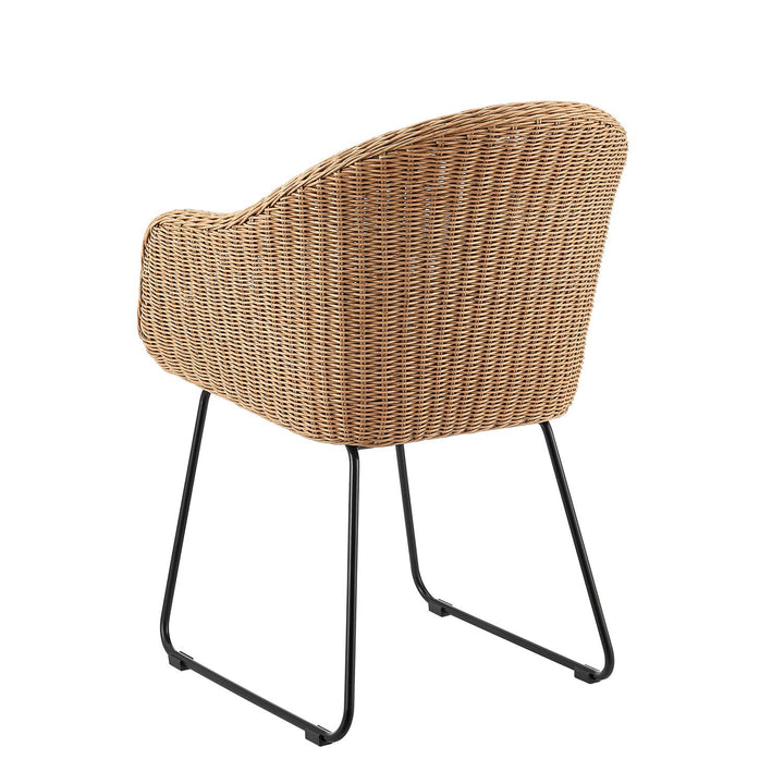 Chaise en rotin et osier Cody
