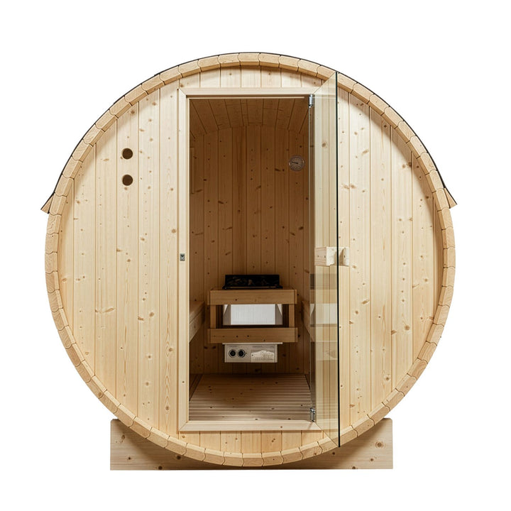 Sauna tonneau Spitzberg avec poêle de sauna