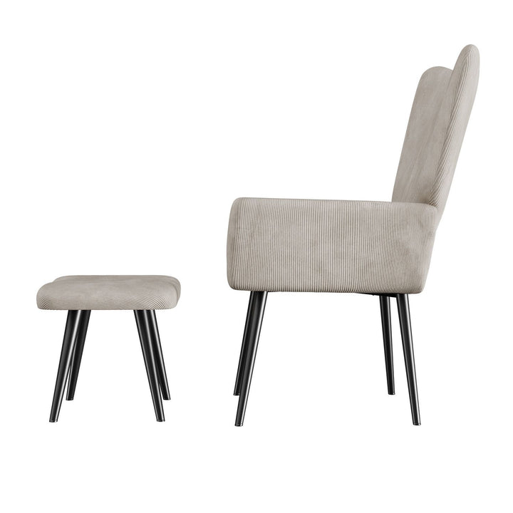 Ohrensessel mit optionalem Hocker Odense