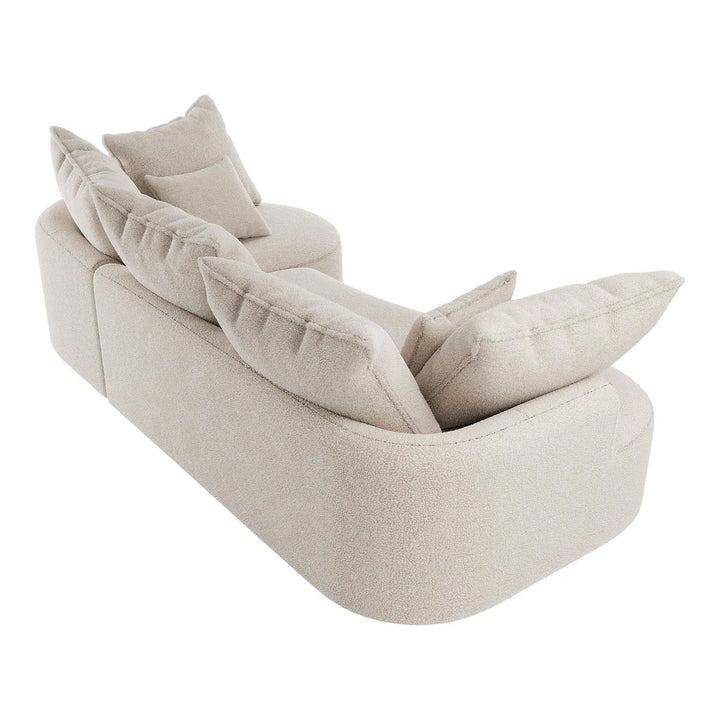 Sofa Tirano mit Ottomane & Dekokissen