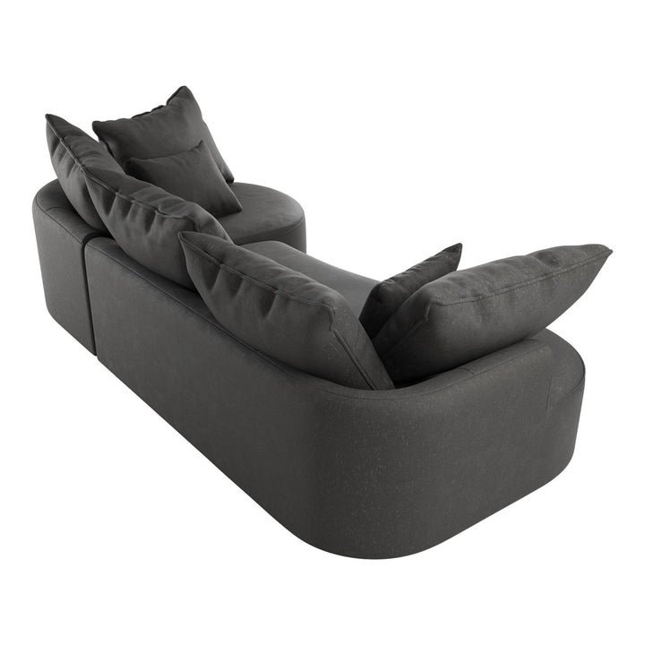 Sofa Tirano mit Ottomane & Dekokissen