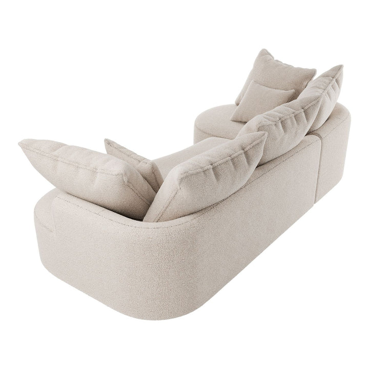 Sofa Tirano mit Ottomane & Dekokissen