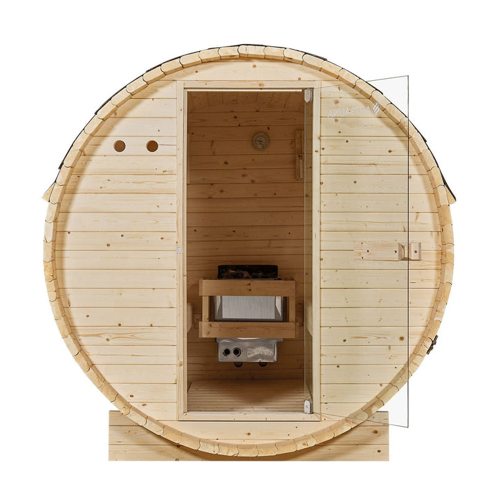 Sauna tonneau Spitzberg avec poêle de sauna