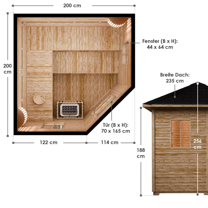 Sauna extérieur Eldur - 8 kW