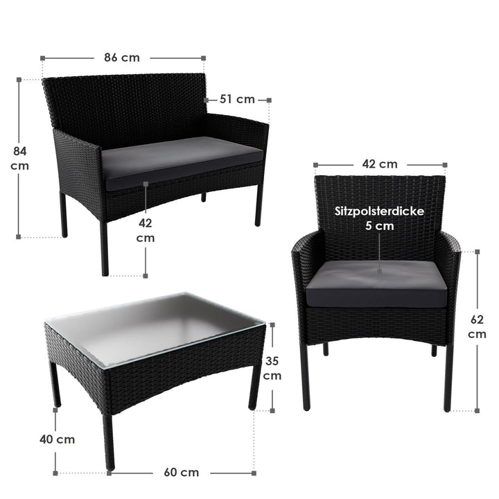 Ensemble de sièges en polyrotin Fort Myers