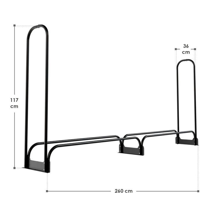 Kaminholzregal außen mit Abdeckung