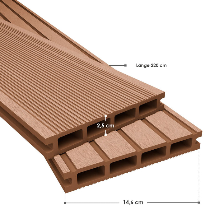 WPC Terrassendielen in Teak