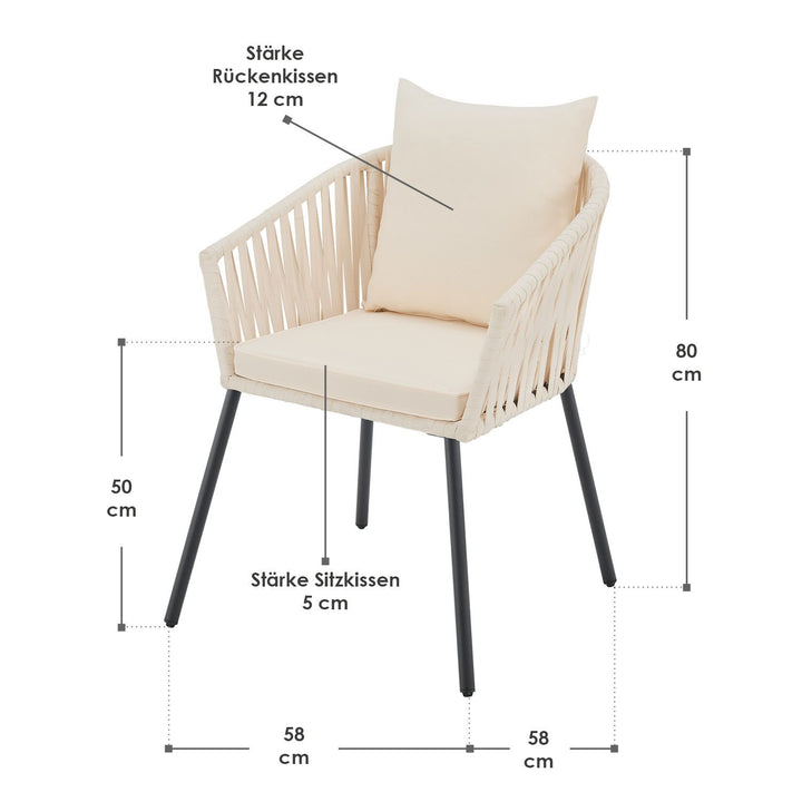 Ensemble de 2 chaises en corde