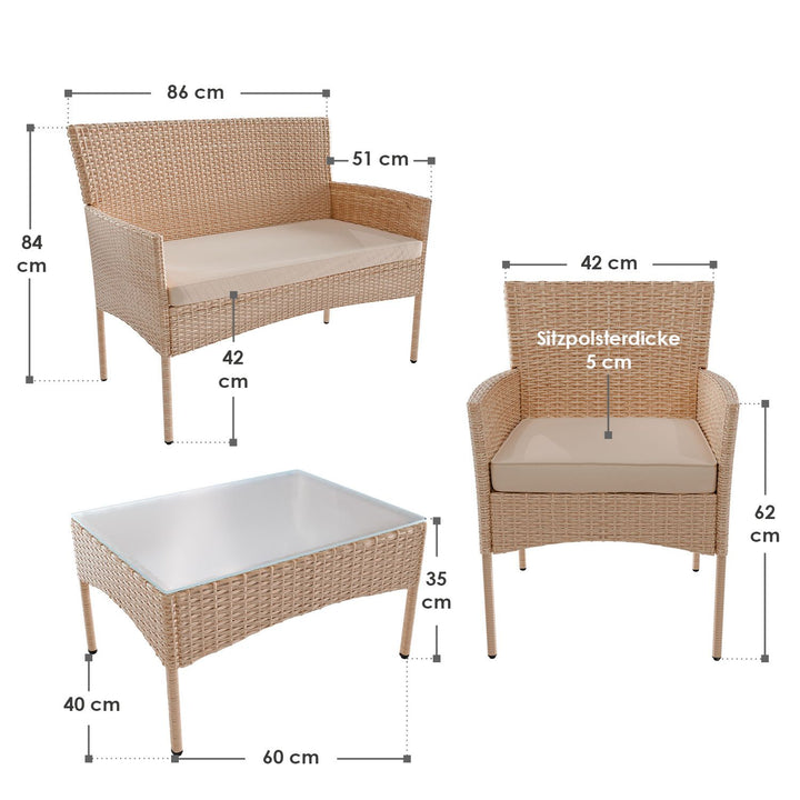 Ensemble de sièges en polyrotin Fort Myers