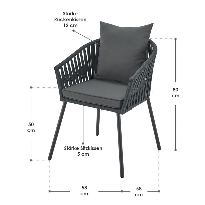 Ensemble de 2 chaises en corde