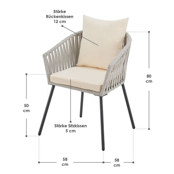 Ensemble de 2 chaises en corde