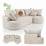 Canapé Tirano avec pouf et coussins décoratifs