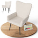 Fauteuil à oreilles avec tabouret Odense en option