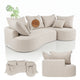 Canapé Tirano avec pouf et coussins décoratifs