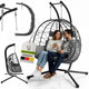 Fauteuil suspendu double en polyrotin Aria