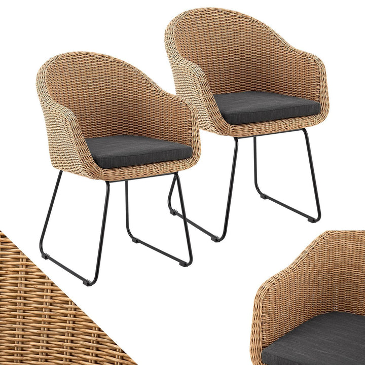 Chaise en rotin et osier Cody