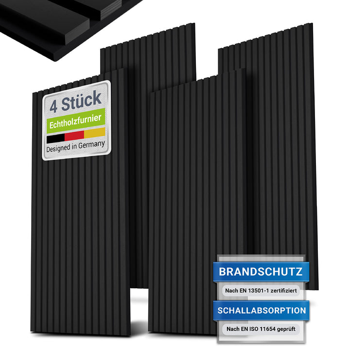 Akustikpaneele Holzoptik 4er Set