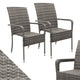 Chaises de jardin en polyrotin Yoro