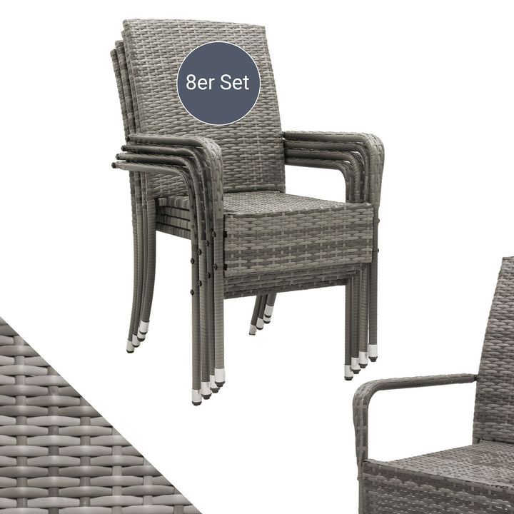 Chaises de jardin en polyrotin Yoro