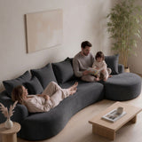 Canapé Tirano avec pouf et coussins décoratifs