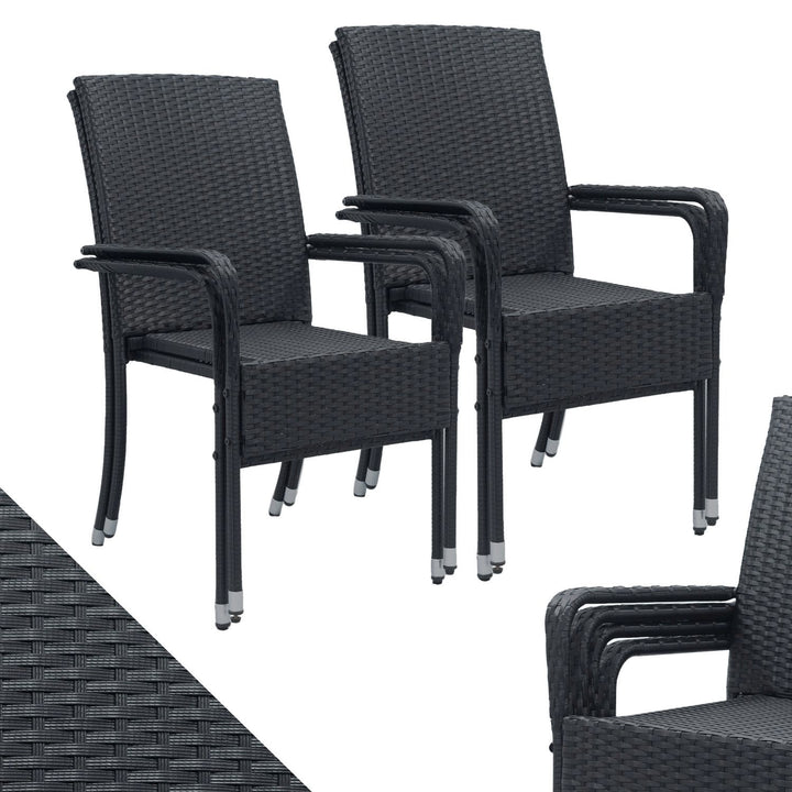 Chaises de jardin en polyrotin Yoro