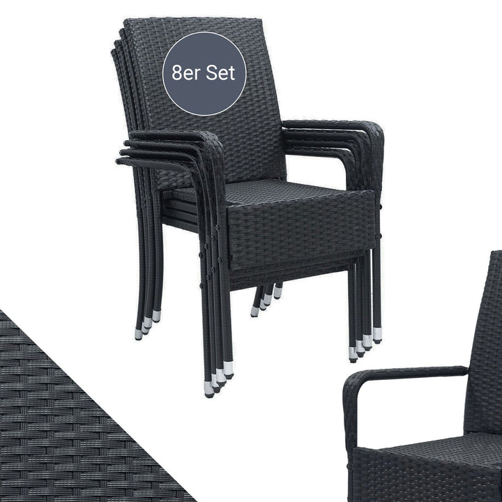 Chaises de jardin en polyrotin Yoro
