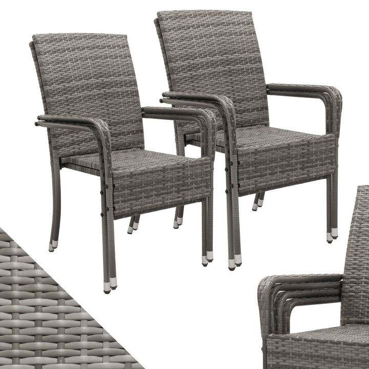 Chaises de jardin en polyrotin Yoro