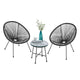 Ensemble de meubles de balcon Ostana 3 pièces