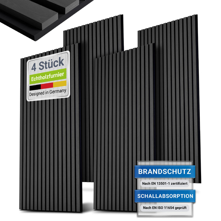 Akustikpaneele Holzoptik 4er Set