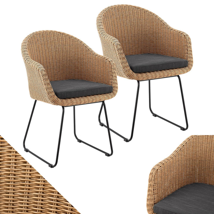 Chaise en rotin et osier Cody