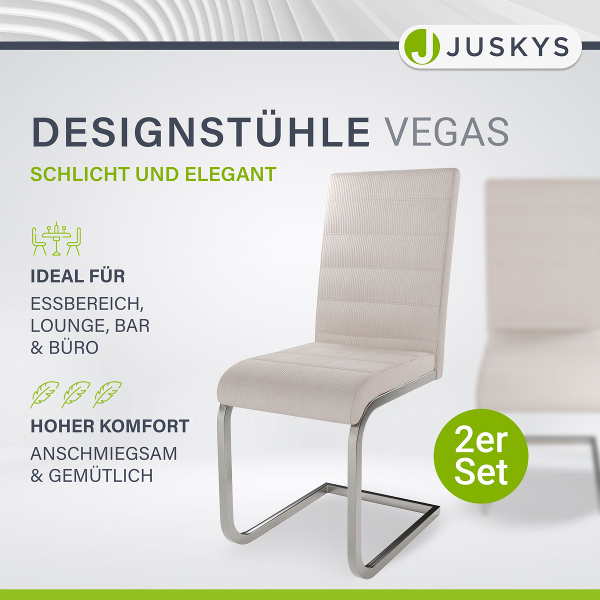 Chaise cantilever Vegas avec cordon