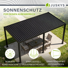 Lamellendach Tahiti 3 x 5,9 m inkl. 2x Seitenwand 3 m