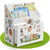 Bibliothèque pour enfants avec 3 compartiments et coffre à jouets coulissant