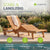 Chaise longue pliante de balcon SunScape en bois d'acacia