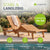 Chaise longue pliante de balcon SunScape en bois d'acacia