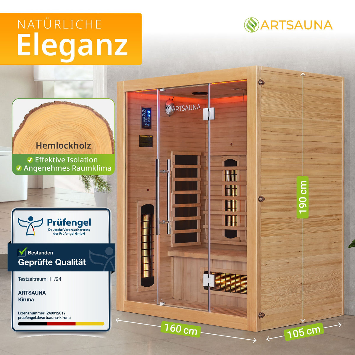 Cabine infrarouge Kiruna 160 