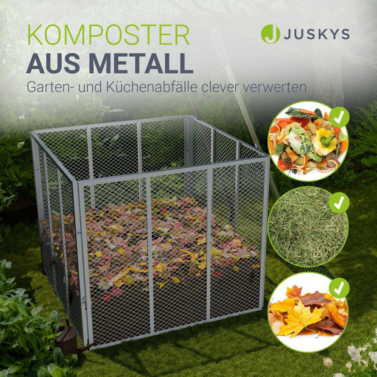 Composteur métallique pour déchets de jardin