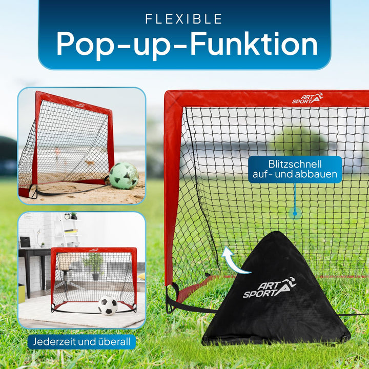 Pop-Up Fußballtor 2er Set Goal Master