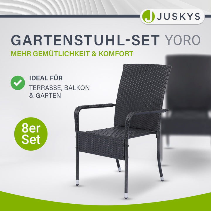 Chaises de jardin en polyrotin Yoro