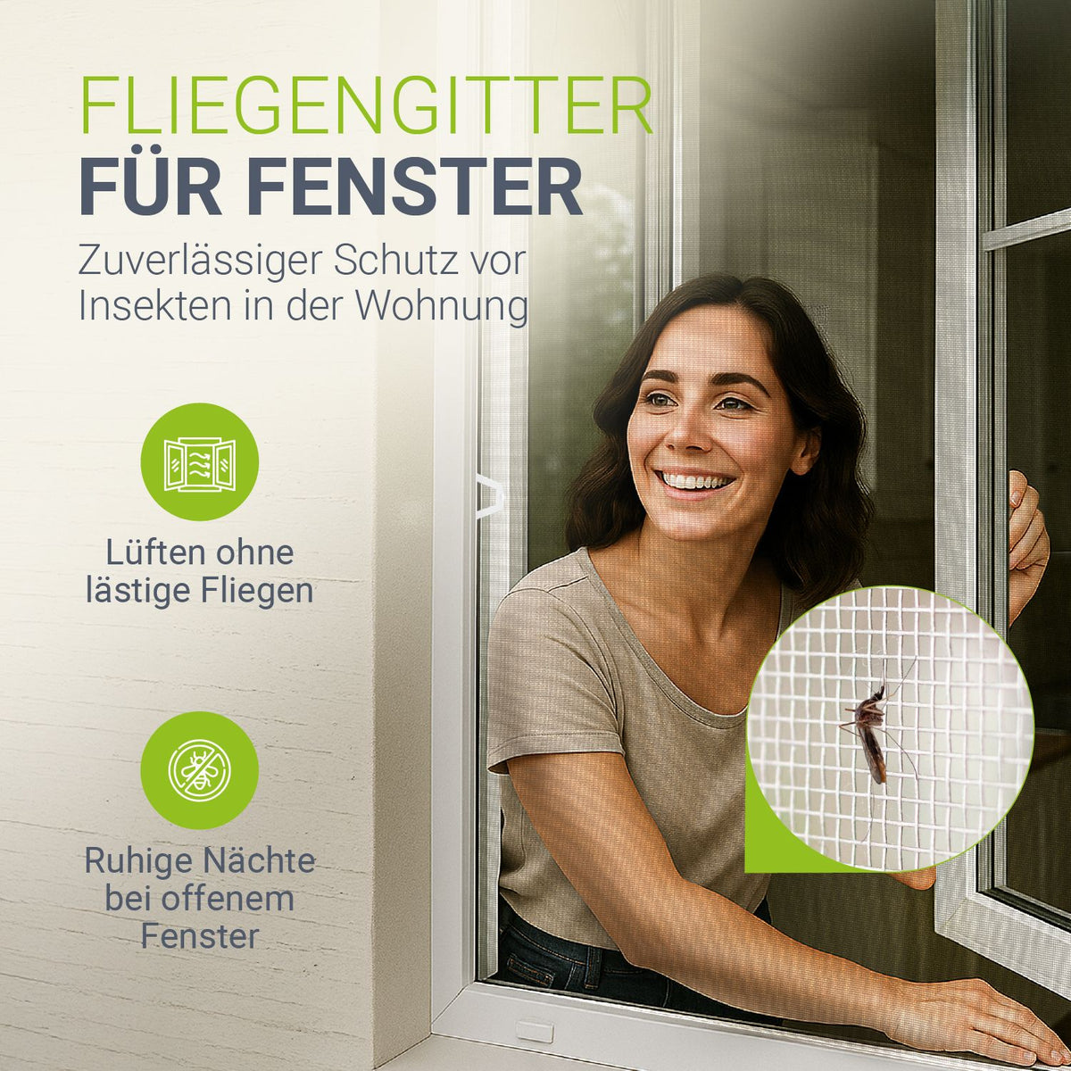 Fliegengitter für Fenster