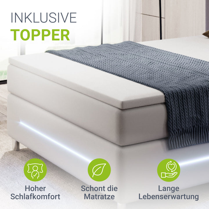Lit à sommier tapissier Norfolk - cuir artificiel