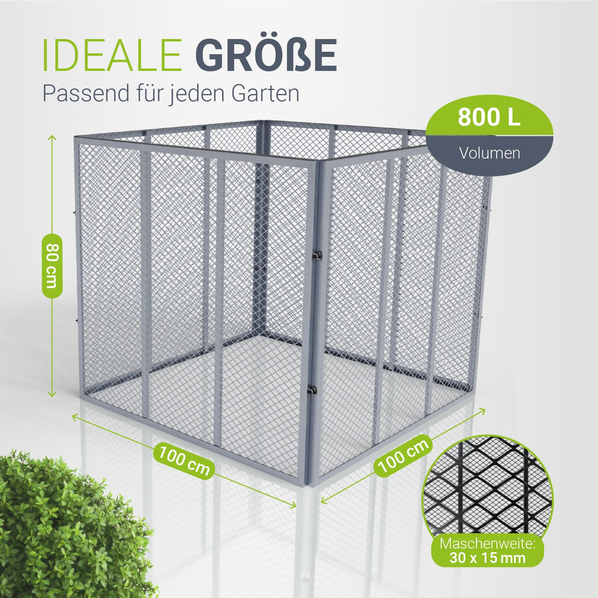 Composteur métallique pour déchets de jardin