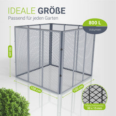 Composteur métallique pour déchets de jardin