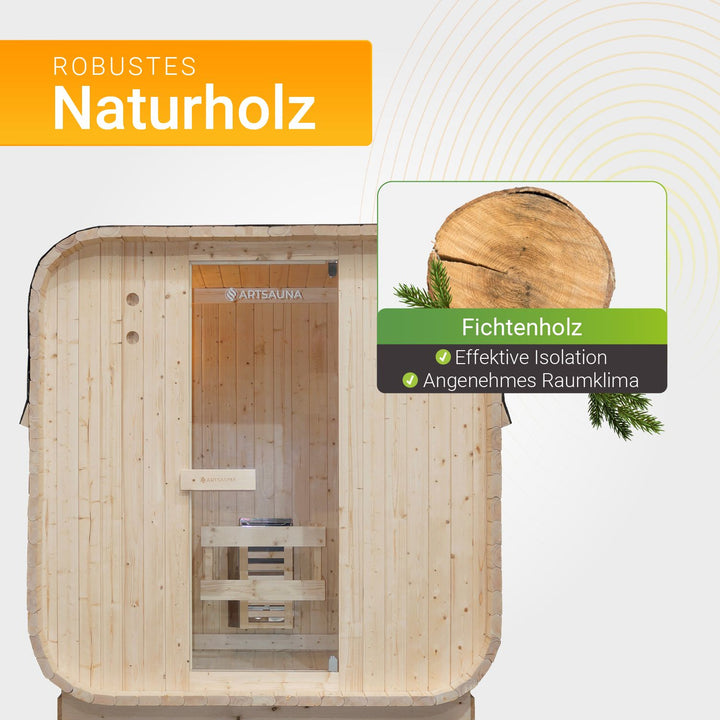 Sauna tonneau carré Nolvik